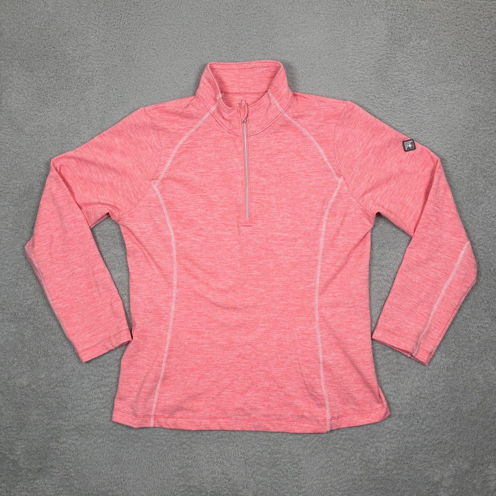 Spyder Womens XL Pink Space Dye Quarter Zip Pullover Performance Active Top